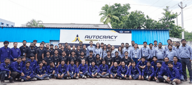 Autocracy Machinery team and manufacturing collage