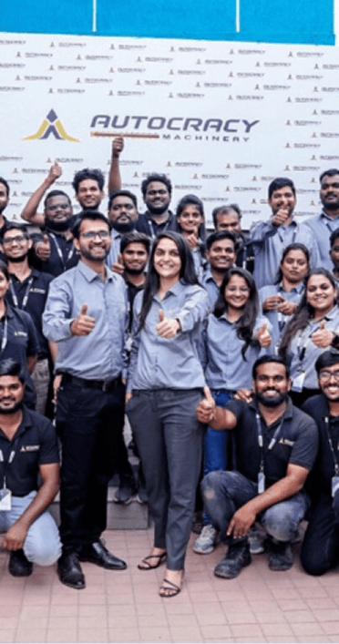 Autocracy Machinery team and manufacturing collage