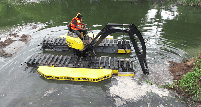 Amphibious Excavator Rudra Amphimax Articles, News