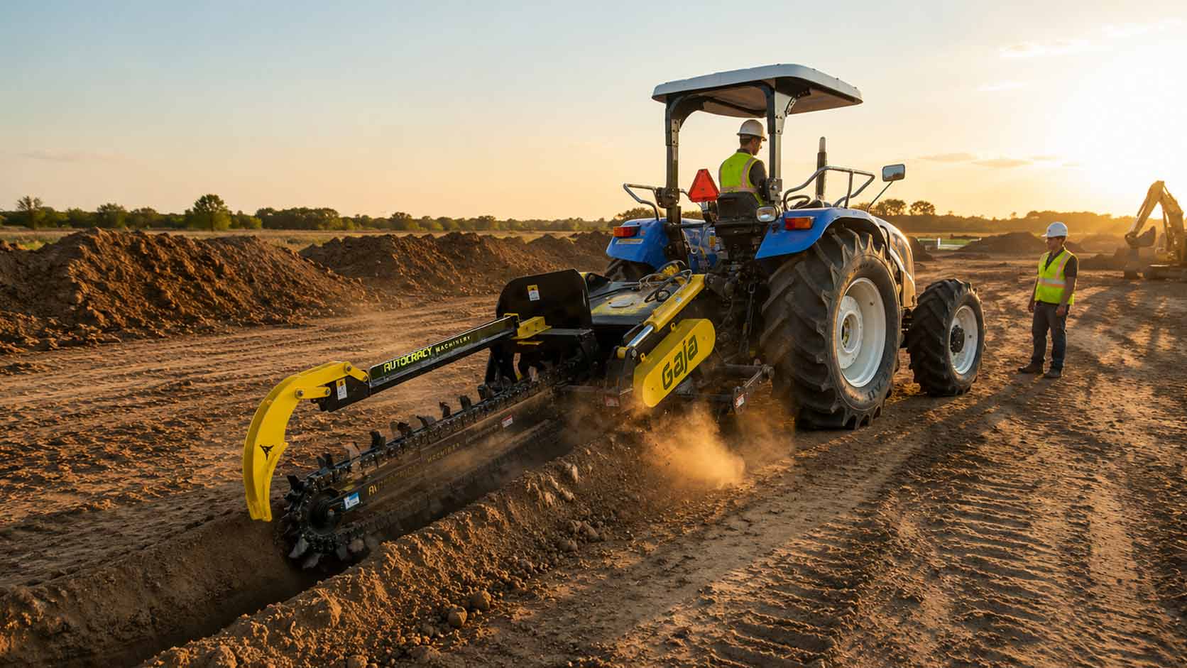 Gaja 100 Trench Digger Machine for OFC