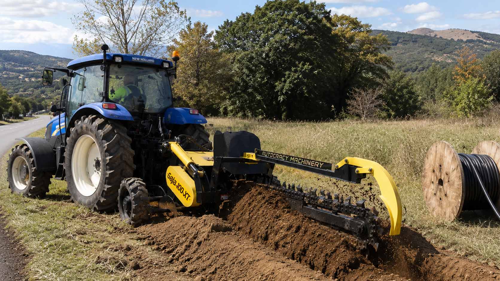 Gaja 100XT Fiber Optic Cable Trencher